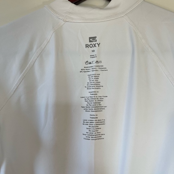 Roxy White Short Sleeve Rash Guard - Picture 7 of 7